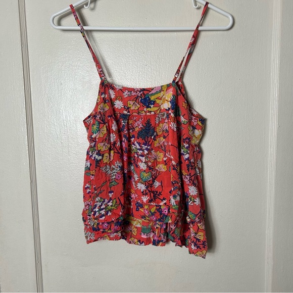 Anthropologie orange floral modal sleep swing tank top womens XS - Picture 7 of 9